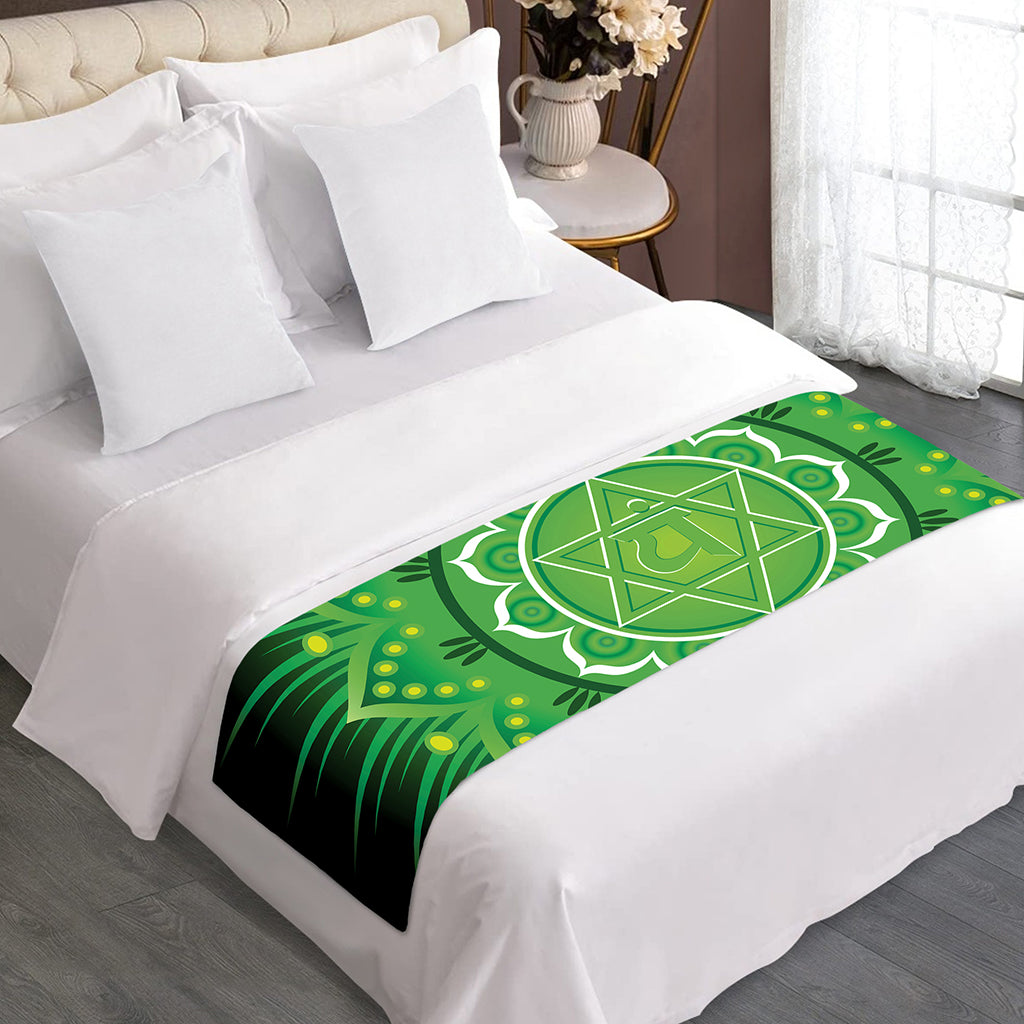 Anahata Chakra Mandala Print Bed Runner