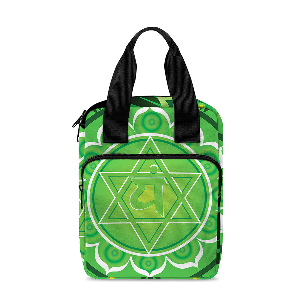 Anahata Chakra Mandala Print Bible Tote Bag