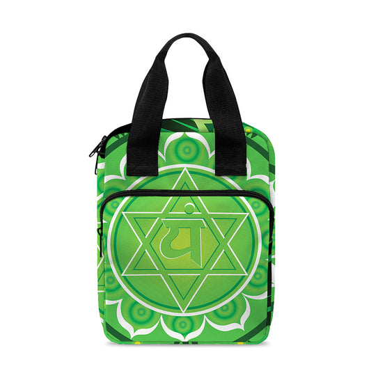 Anahata Chakra Mandala Print Bible Tote Bag