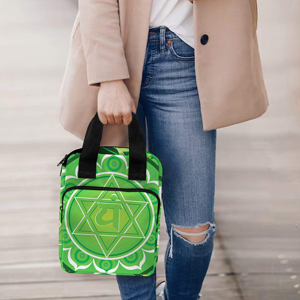 Anahata Chakra Mandala Print Bible Tote Bag