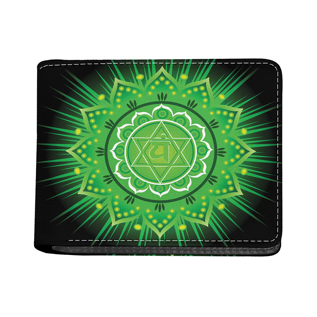 Anahata Chakra Mandala Print Bifold Wallet