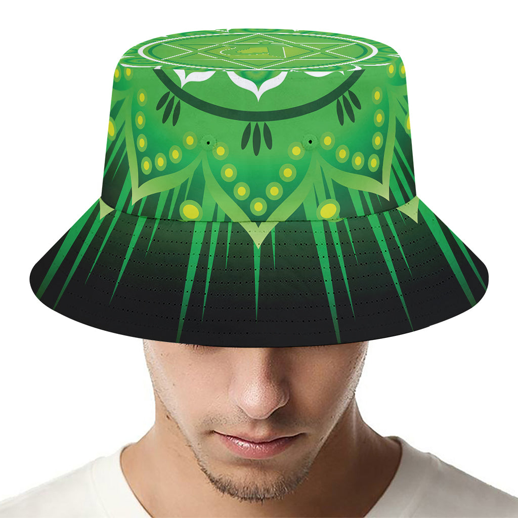 Anahata Chakra Mandala Print Bucket Hat