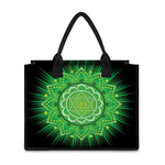 Anahata Chakra Mandala Print Canvas Tote Bag