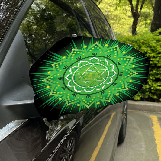 Anahata Chakra Mandala Print Car Side Mirror Covers