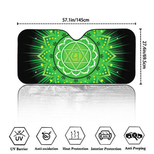 Anahata Chakra Mandala Print Car Windshield Sun Shade