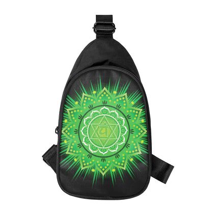 Anahata Chakra Mandala Print Chest Bag