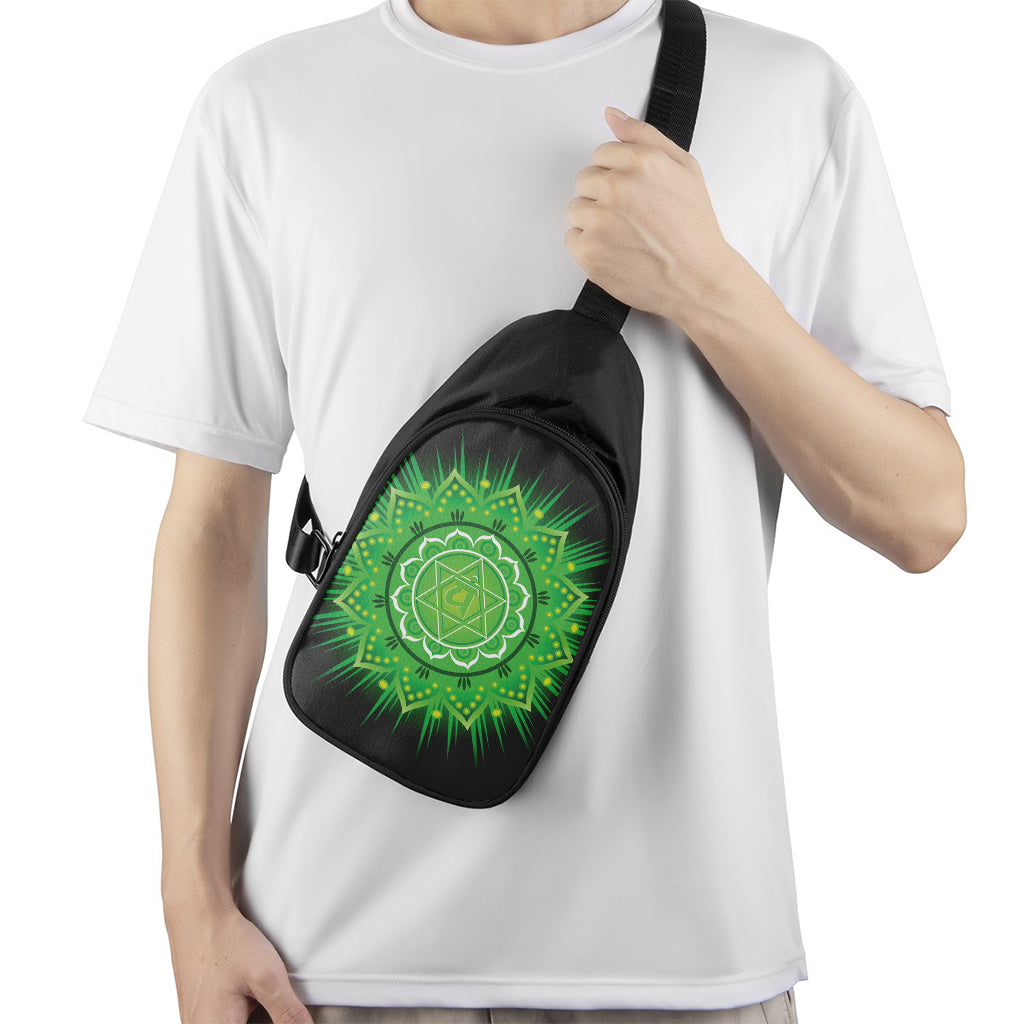 Anahata Chakra Mandala Print Chest Bag