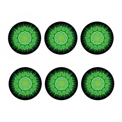Anahata Chakra Mandala Print Coaster Set