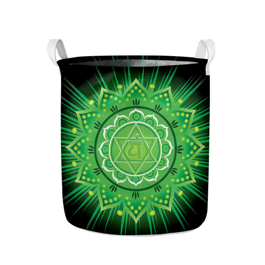 Anahata Chakra Mandala Print Collapsible Laundry Basket