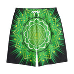 Anahata Chakra Mandala Print Cotton Shorts