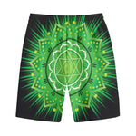 Anahata Chakra Mandala Print Cotton Shorts