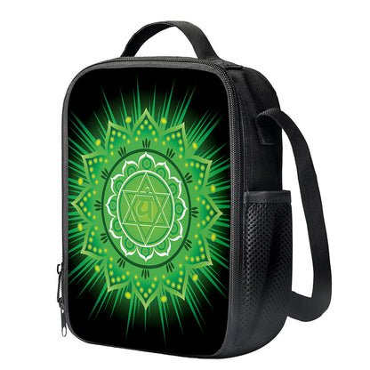 Anahata Chakra Mandala Print Crossbody Lunch Bag