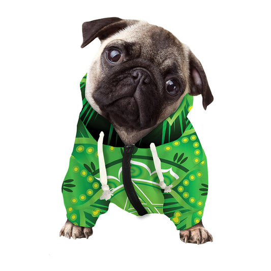 Anahata Chakra Mandala Print Dog Zip Up Hoodie