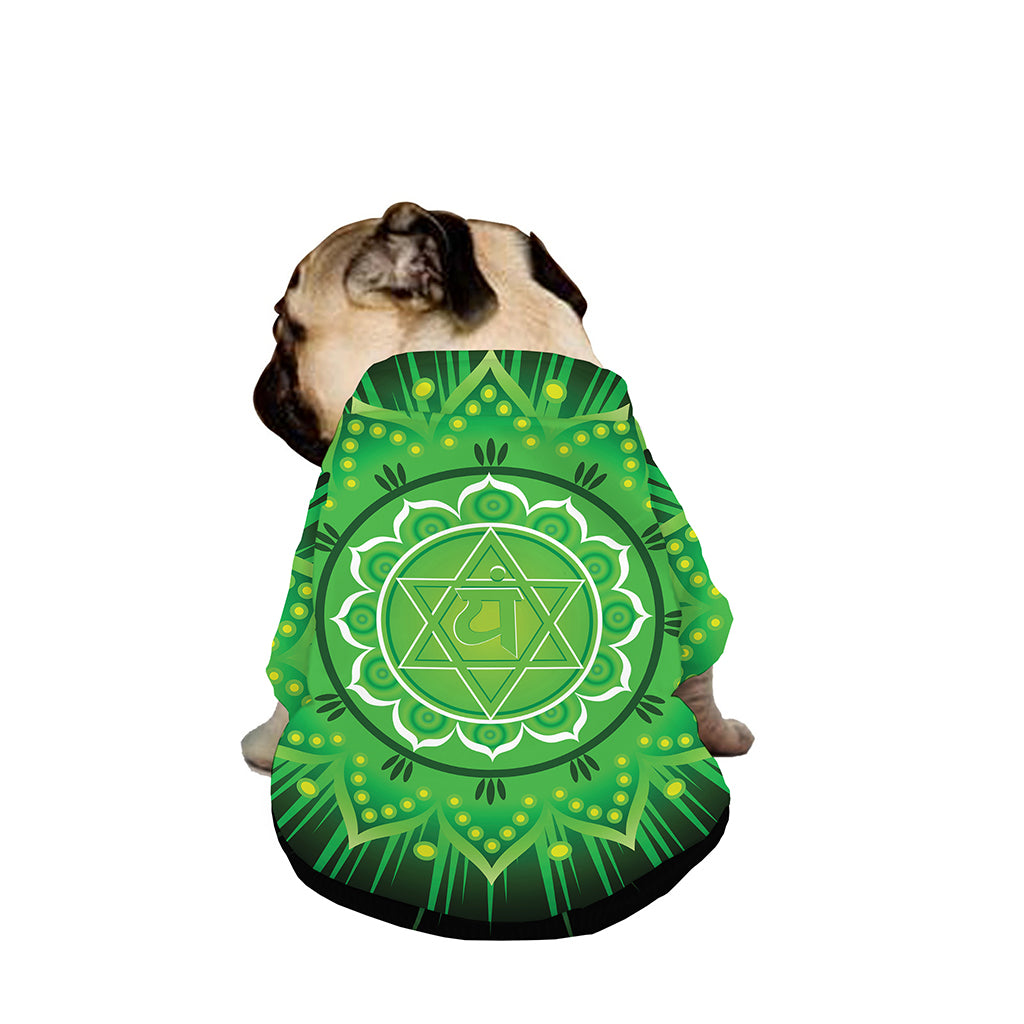 Anahata Chakra Mandala Print Dog Zip Up Jacket