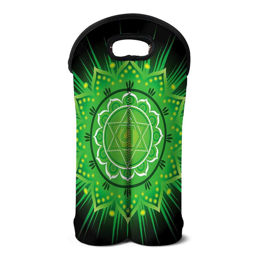 Anahata Chakra Mandala Print Double Neoprene Wine Tote