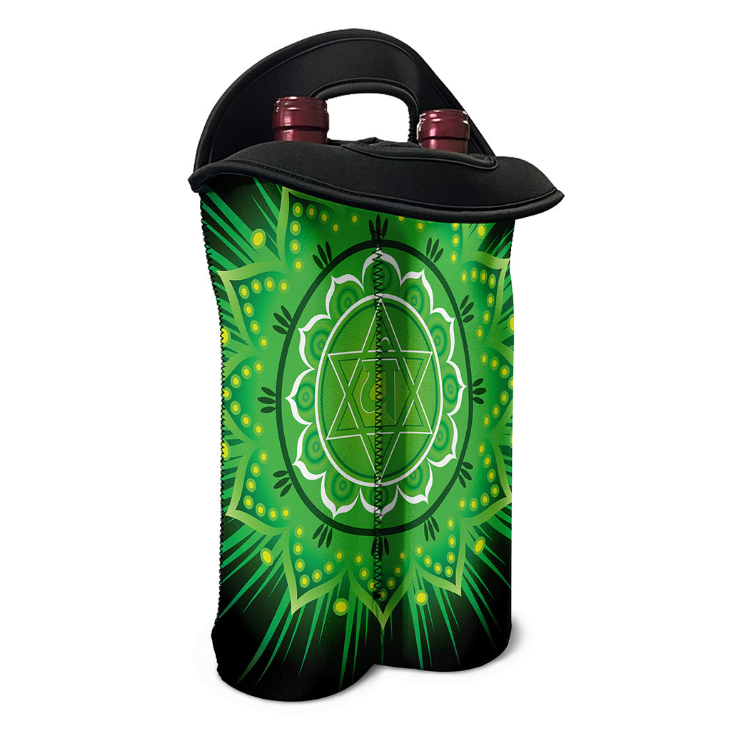 Anahata Chakra Mandala Print Double Neoprene Wine Tote