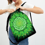 Anahata Chakra Mandala Print Drawstring Backpack