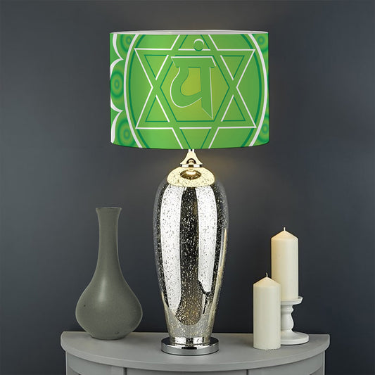 Anahata Chakra Mandala Print Drum Lamp Shade