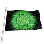 Anahata Chakra Mandala Print Flag