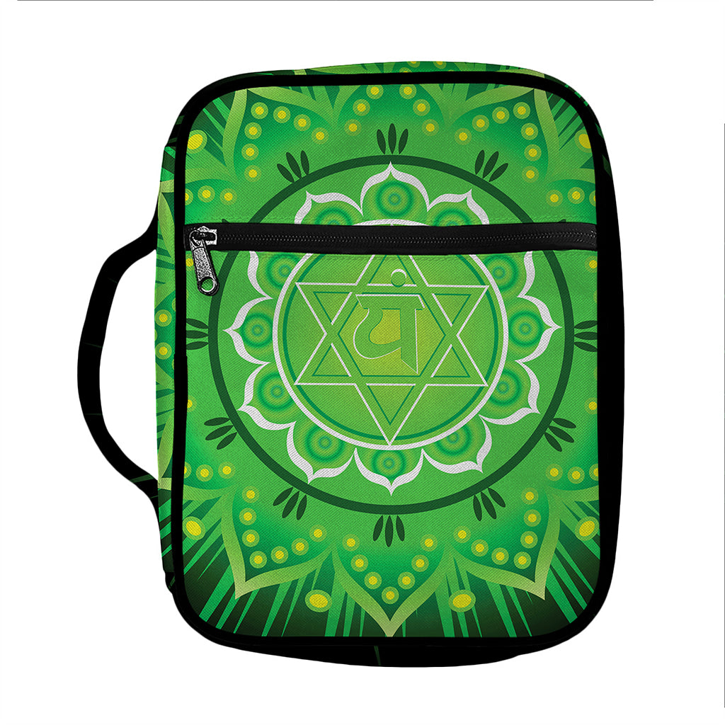 Anahata Chakra Mandala Print Front Pocket Bible Bag