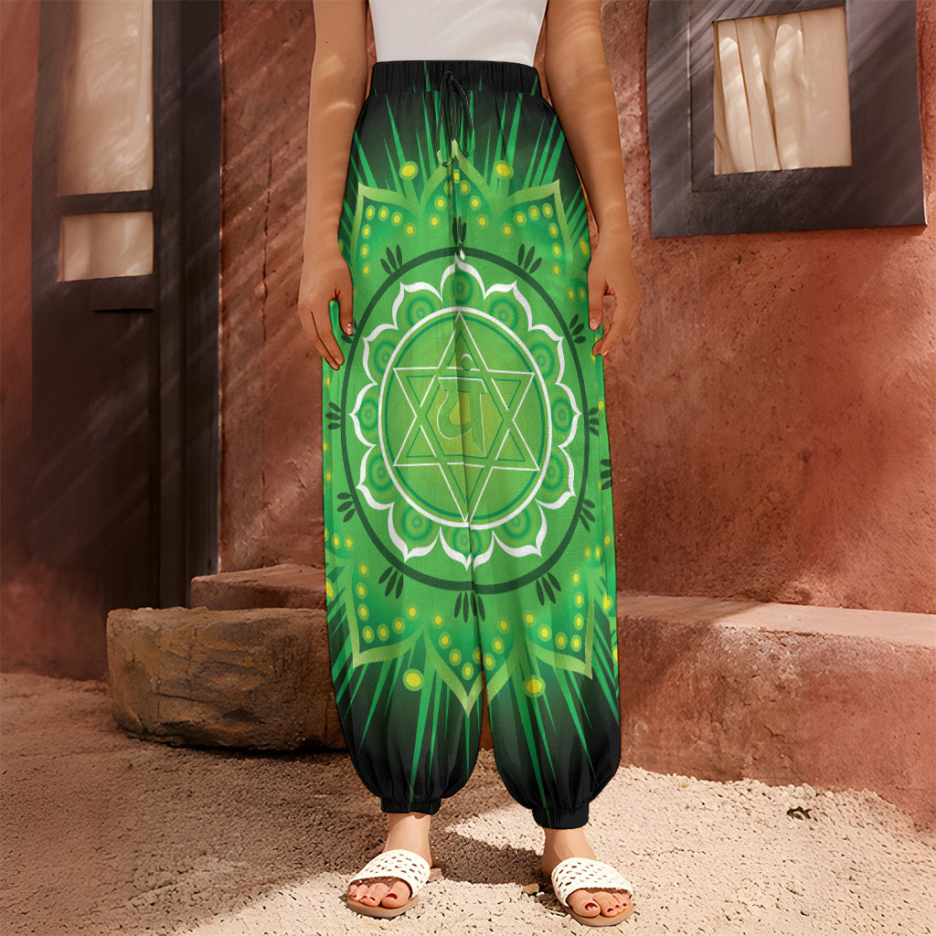Anahata Chakra Mandala Print Harem Pants
