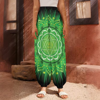 Anahata Chakra Mandala Print Harem Pants