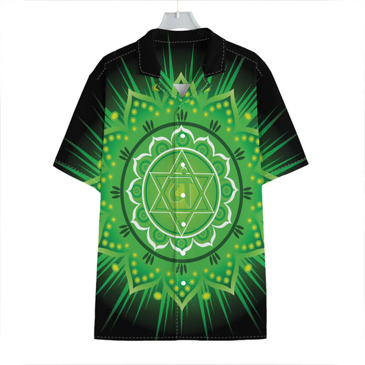 Anahata Chakra Mandala Print Hawaiian Shirt