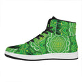 Anahata Chakra Mandala Print High Top Leather Sneakers