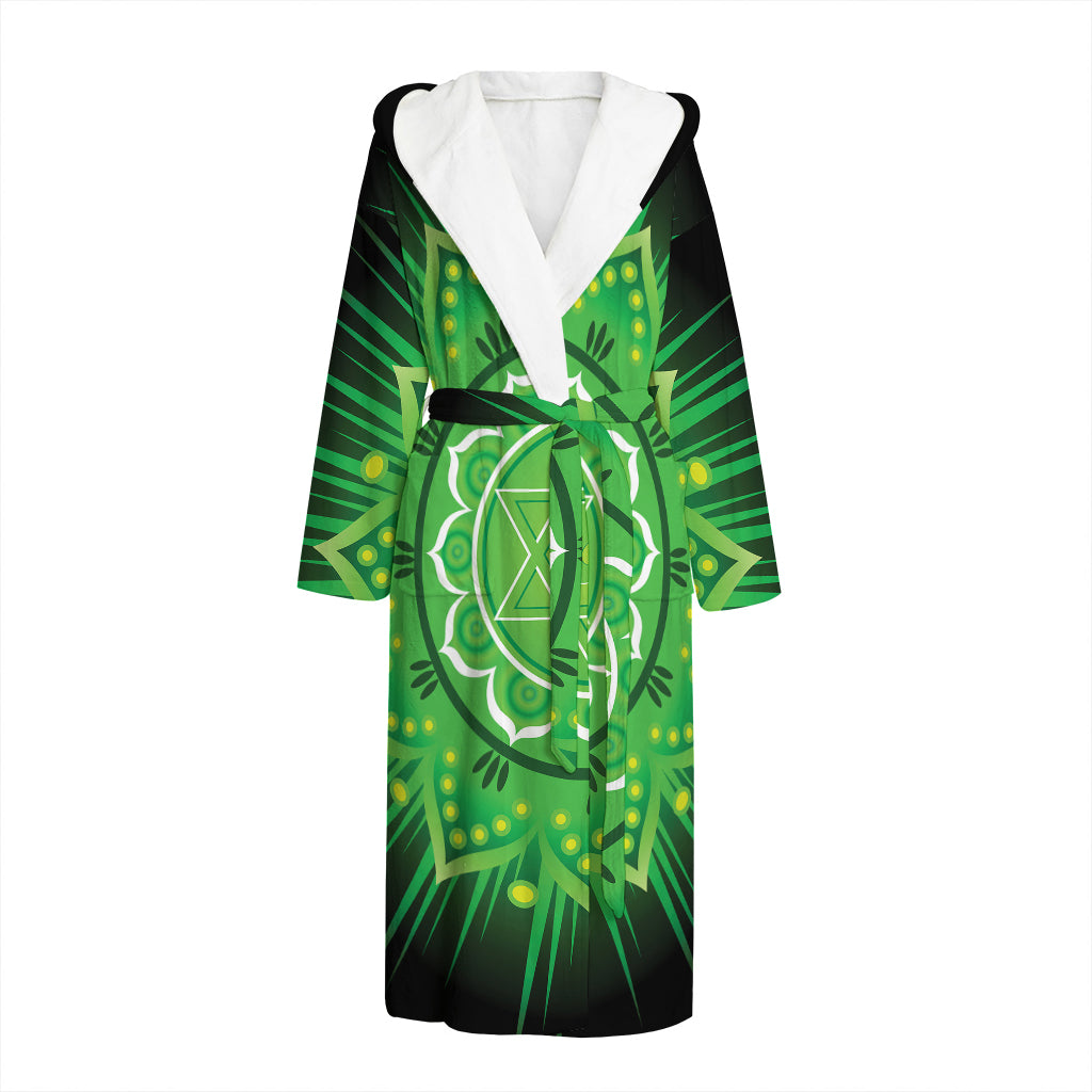 Anahata Chakra Mandala Print Hooded Bathrobe