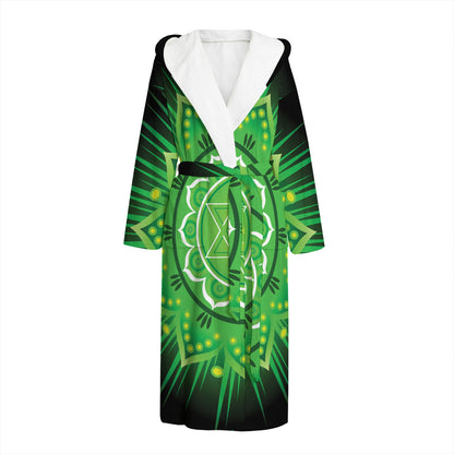 Anahata Chakra Mandala Print Hooded Bathrobe