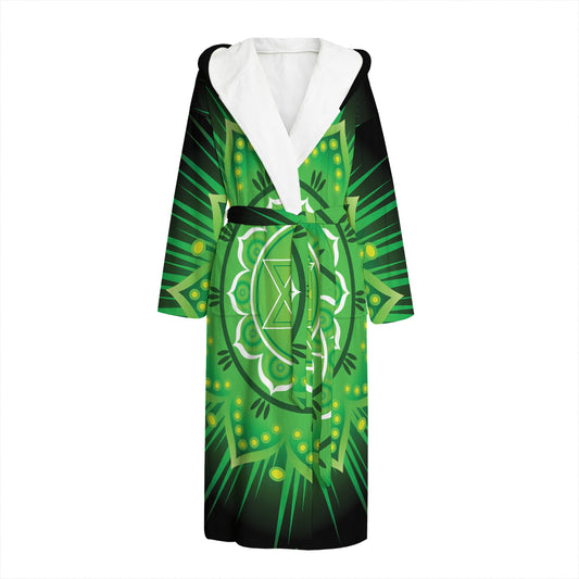 Anahata Chakra Mandala Print Hooded Bathrobe