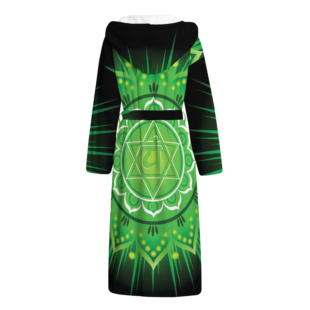 Anahata Chakra Mandala Print Hooded Bathrobe