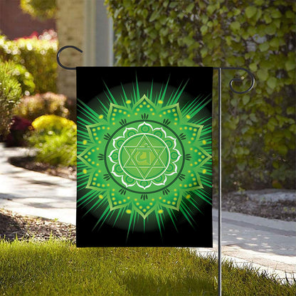 Anahata Chakra Mandala Print House Flag