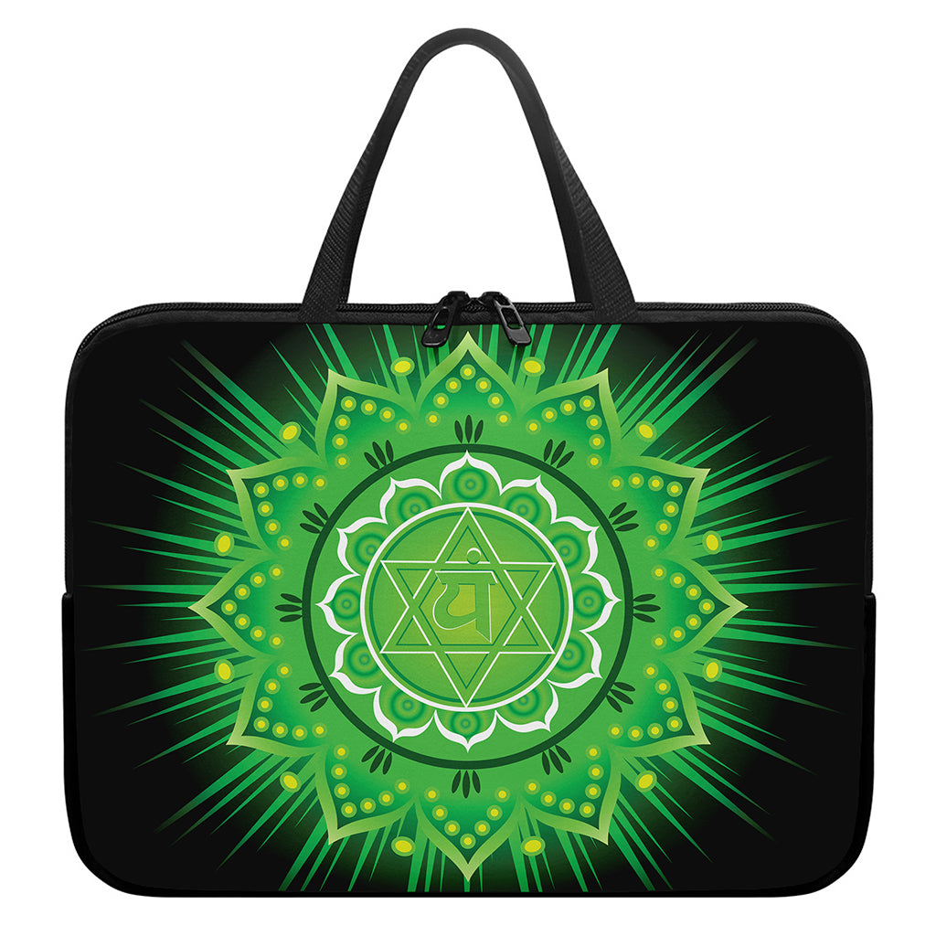 Anahata Chakra Mandala Print Laptop Sleeve With Handle