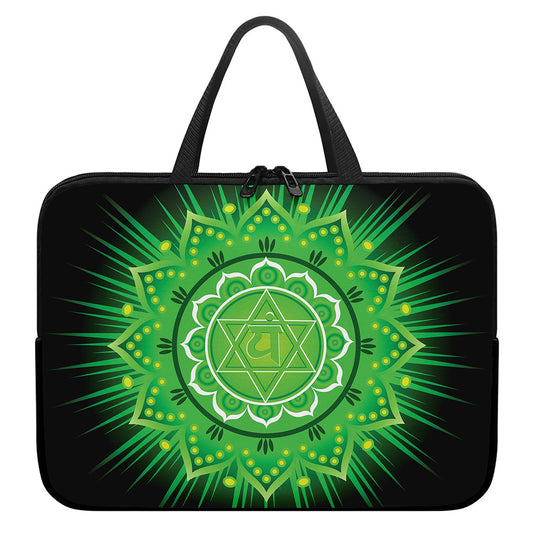 Anahata Chakra Mandala Print Laptop Sleeve With Handle