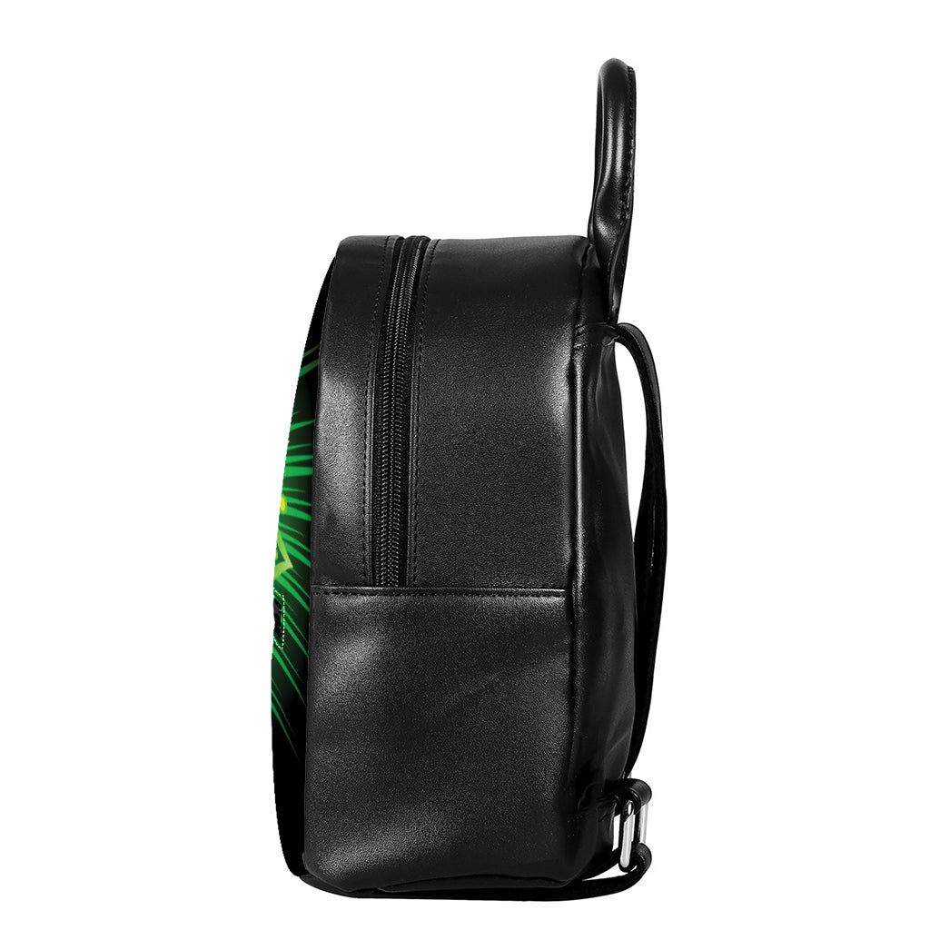 Anahata Chakra Mandala Print Leather Backpack
