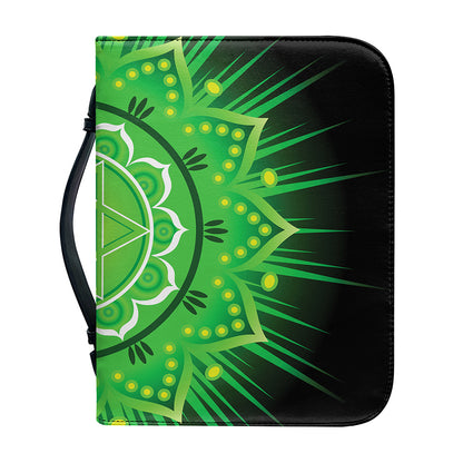 Anahata Chakra Mandala Print Leather Bible Cover