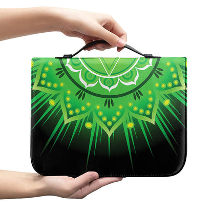 Anahata Chakra Mandala Print Leather Bible Cover