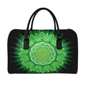 Anahata Chakra Mandala Print Leather Duffel Bag