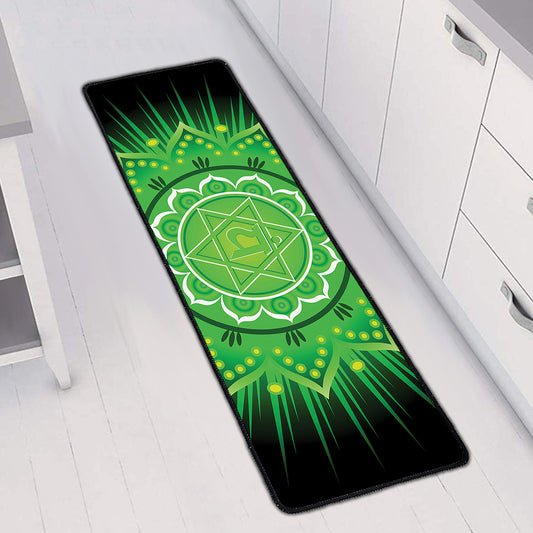 Anahata Chakra Mandala Print Long Kitchen Mat