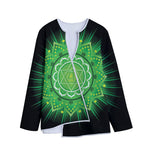 Anahata Chakra Mandala Print Long Sleeve Short Coat