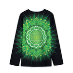 Anahata Chakra Mandala Print Long Sleeve Short Coat