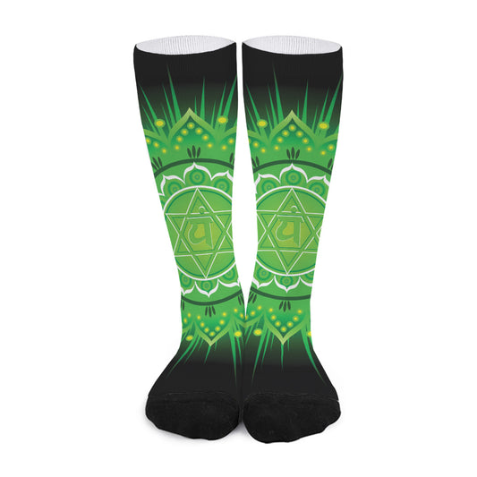 Anahata Chakra Mandala Print Long Socks