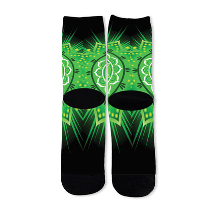 Anahata Chakra Mandala Print Long Socks