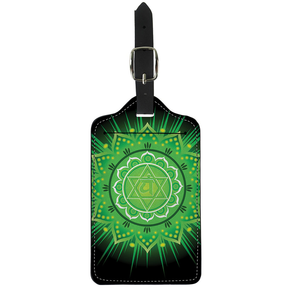Anahata Chakra Mandala Print Luggage Tag