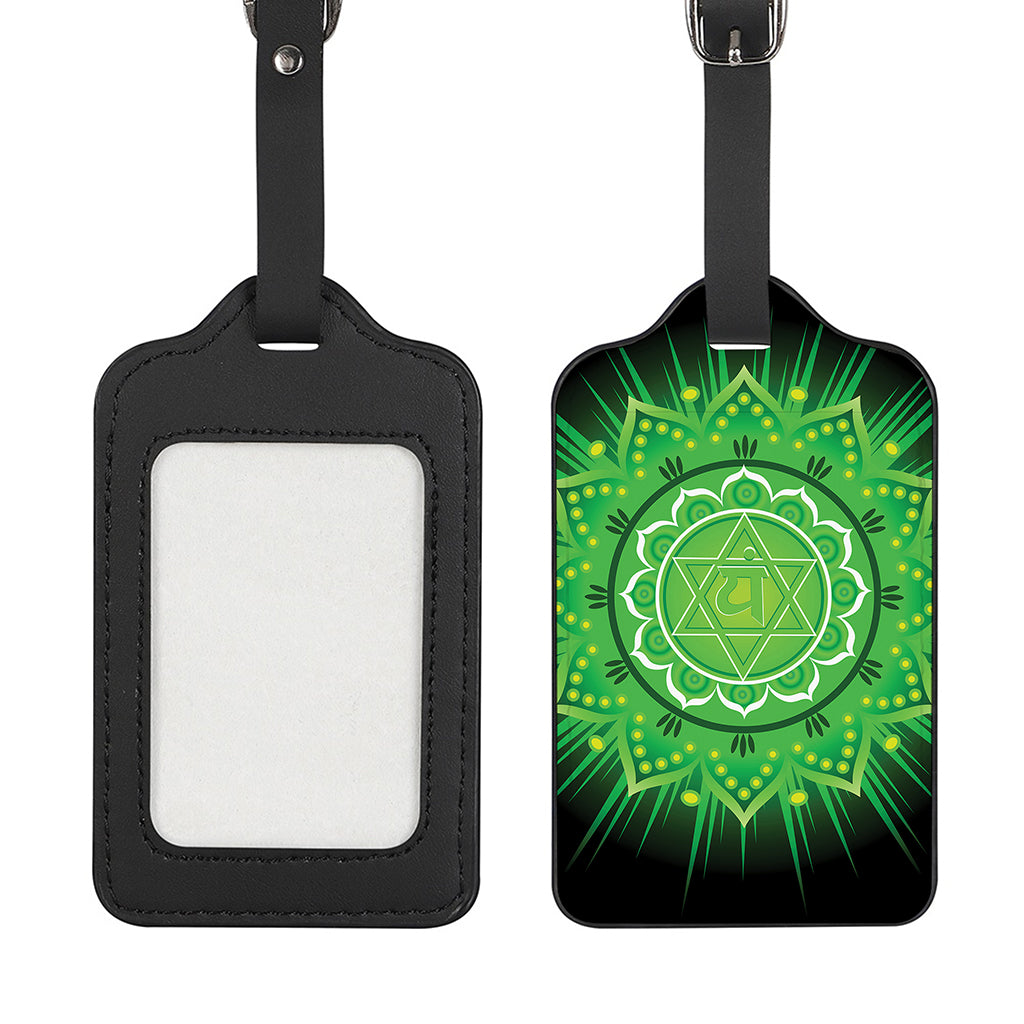 Anahata Chakra Mandala Print Luggage Tag