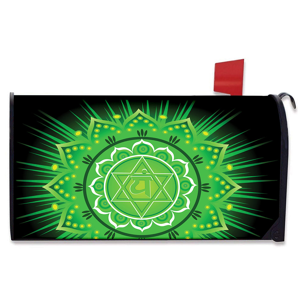 Anahata Chakra Mandala Print Mailbox Cover