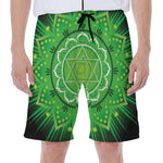 Anahata Chakra Mandala Print Men's Beach Shorts