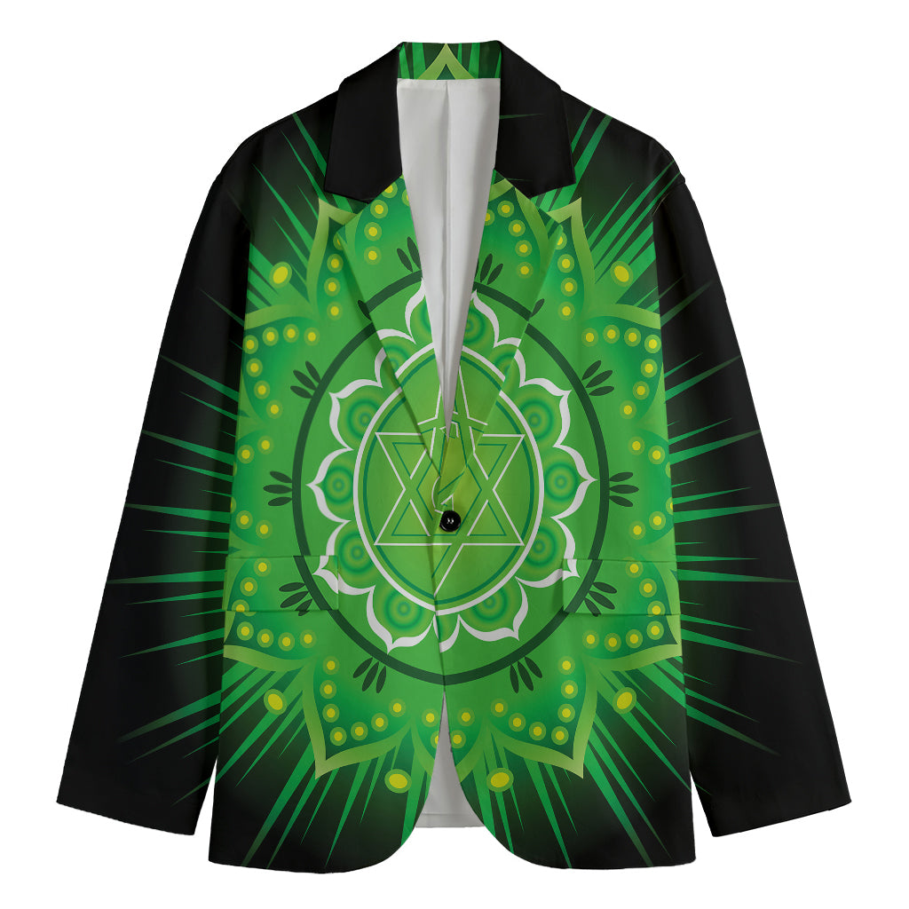 Anahata Chakra Mandala Print Men's Blazer