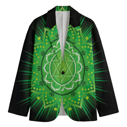 Anahata Chakra Mandala Print Men's Blazer